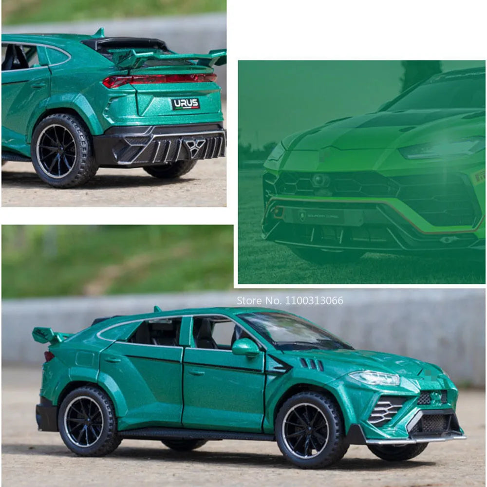 1:32 Scale Lambor URUS Sian Metal Model Car Diecast Toys Doors Opened Sports Car Music Light Vehicles Toy Boys Collectible Gifts