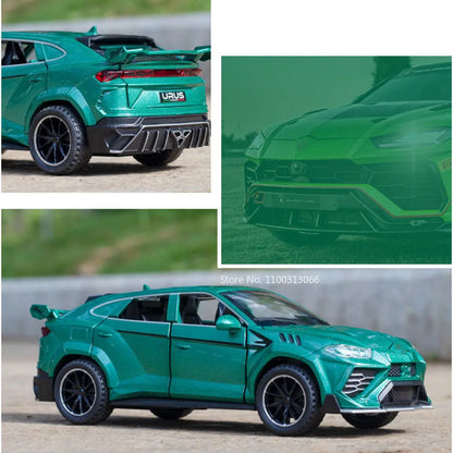 1:32 Scale Lambor URUS Sian Metal Model Car Diecast Toys Doors Opened Sports Car Music Light Vehicles Toy Boys Collectible Gifts