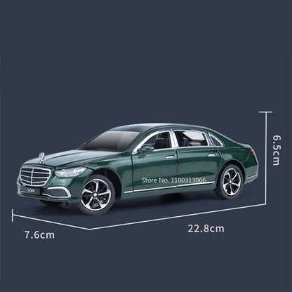 1:24 Scale Maybach S400L GLS600 Alloy Cars Models Toys Wheel Pull Back Vehicles Model Sound Light Toy Cars Boys Festival Gifts