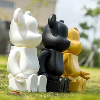400% 28cm Bearbrick Figures Fashion Bear Statues Solid Bearbrick Figurine Collection Luxury Desktop Living Room Decoration Gifts