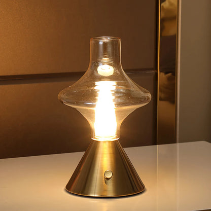 Bedside bedroom retro table lamp rechargeable LED touch light  restaurant  decoration design atmosphere light