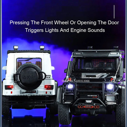 1:24 Metal G550 G800 Models Cars Toys Adventure Edition Light Sound Off-road Wheel Pull Back SUV Vehicle Children Birthday Gifts