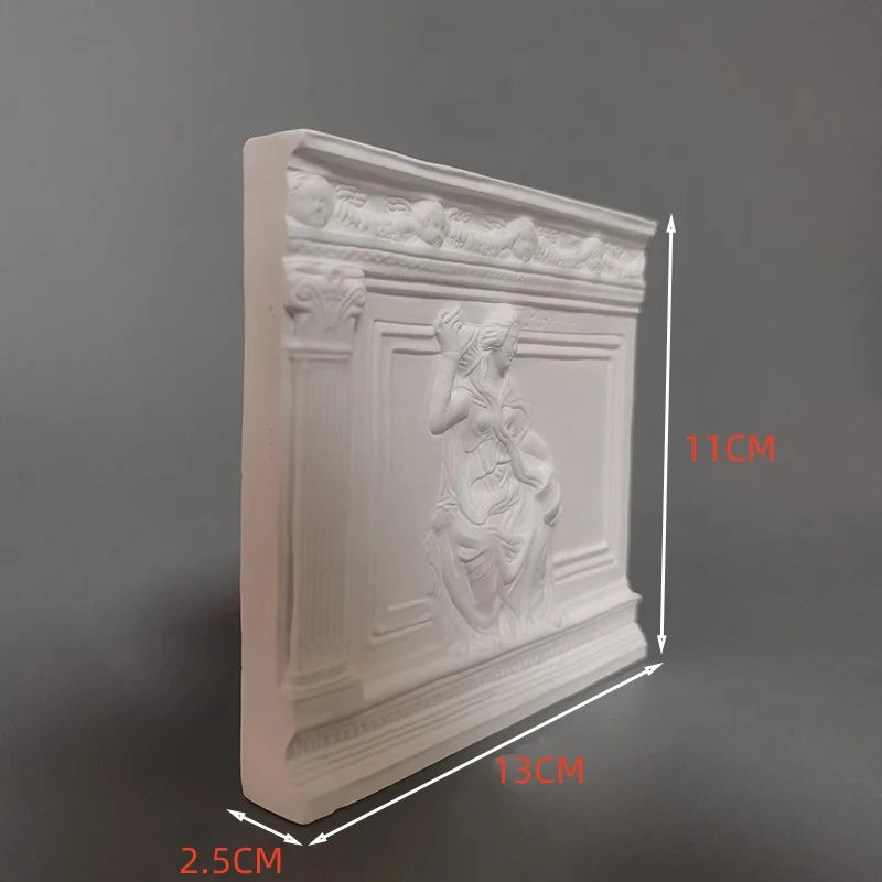 Temperance Mythological Plaster Relief Art Renaissance Style Sculpture Nordic Minimalist Desktop Art for Home Allegorical Decor