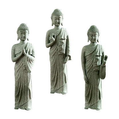 Standing Buddha Statue Meditating Figurines Patio Home,Yard Indoor Outdoor