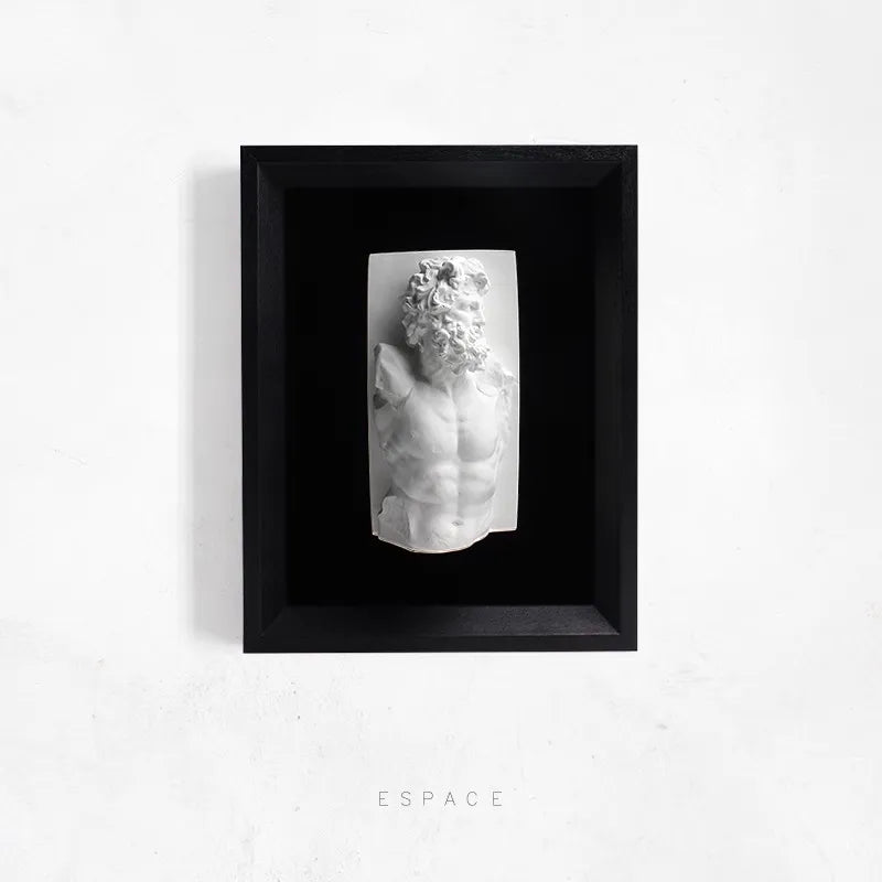 Nordic Figure Sculpture Art Plaster Statue Decorative Painting Room Hanging Painting Living Room Desktop Desk Porch Home Decor