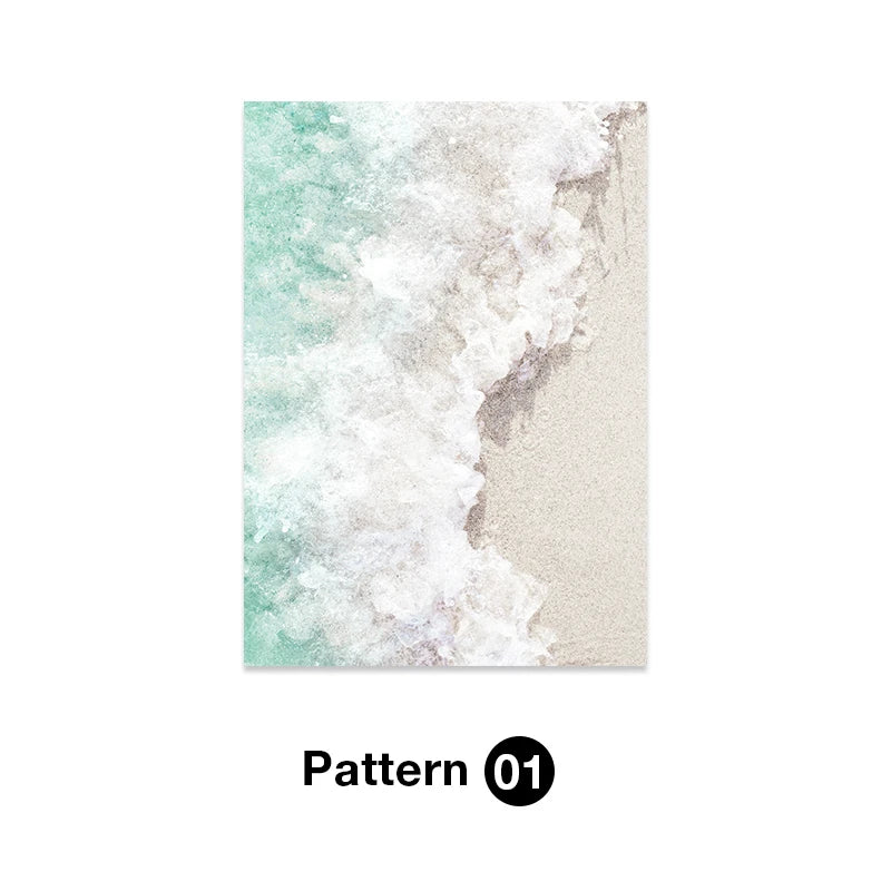 Fresh Summer Tropical Ocean Beach Shell Wall Art Canvas Painting Posters and Prints Aesthetic Pictures for Living Room Decor