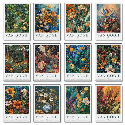 Vincent Van Gogh Classical Poster Canvas Painting Retro Flower Wall Art HD Pictures Bedroom For Living Room Home Decoration Gift