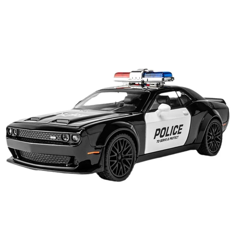 1:32 Scale Police Alloy Car Model Toys Metal Diecasts Vehicle Model with Light Sound Sport Car for Children Collection Gifts
