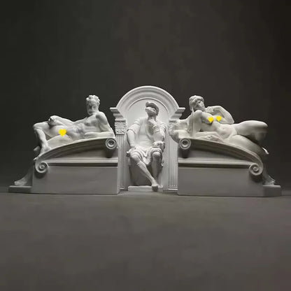 Art Figure Sculpture Plaster Statue Desktop Decorativemodern Home Luxury Decoration Elegant Room Ornament Decor Hogar Accesorios