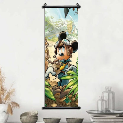 Disney Mickey Mouse Wallpaper Wall Artwork Canvas Hanging Scroll Poster Painting Print Home Decoration Art Child Birthday Gift