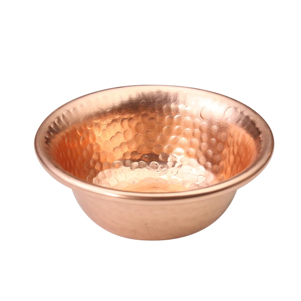 Nepalese Pure Copper Water Supply Bowl Handmade Hammer Pattern Holy Water Bowl for Buddha Buddhist Supplies