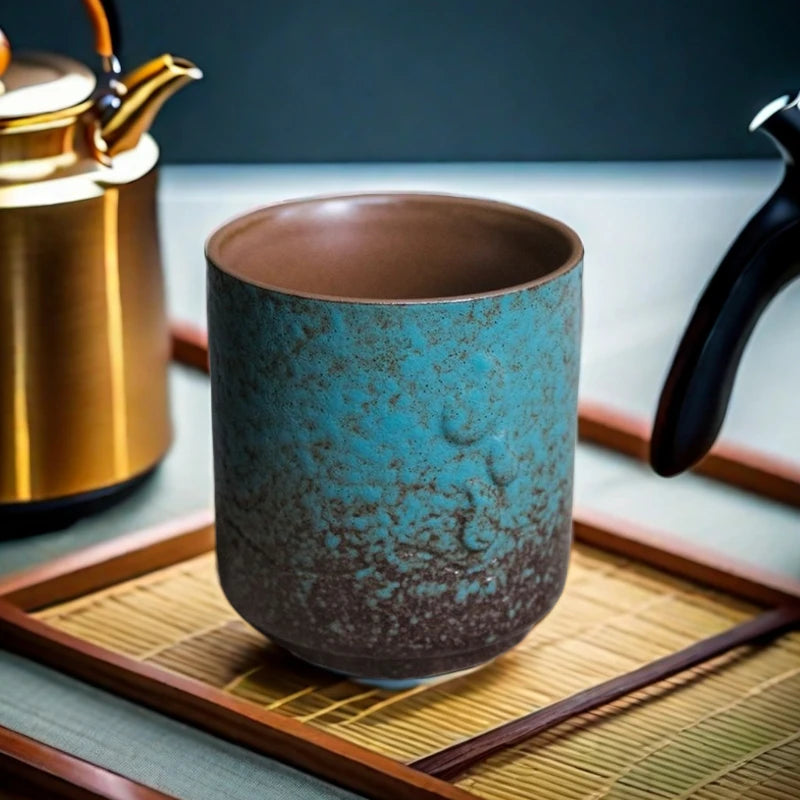 Kiln change Japanese rough pottery household master cup single cup tasting tea cup large creative personality kung fu tea cups