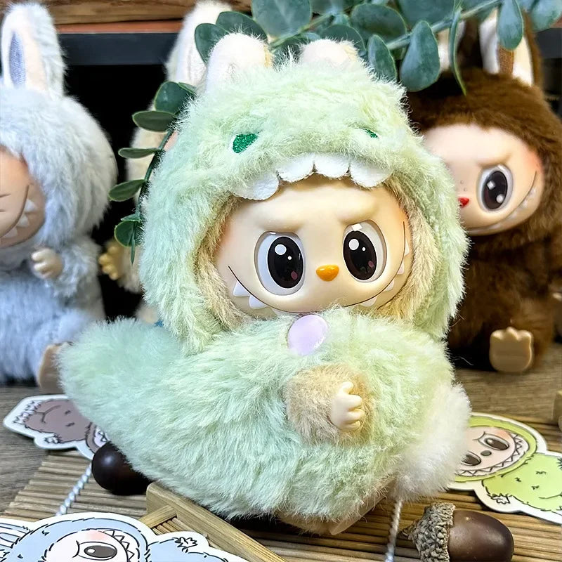 Labubu Sitting Party 1st 2nd 3rd Gen Baby Outfit:Cute Monster Plush Onesie Suit Blind Box Collectible Clothing  No Doll Included