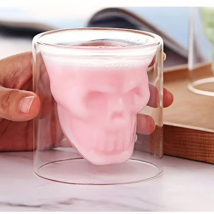 Skull Glass Cups 25/75/150/250ml Crystal Clear Creative Designer Party Bar Vodka Beer Drinking Glasses Unique Novelty Gift