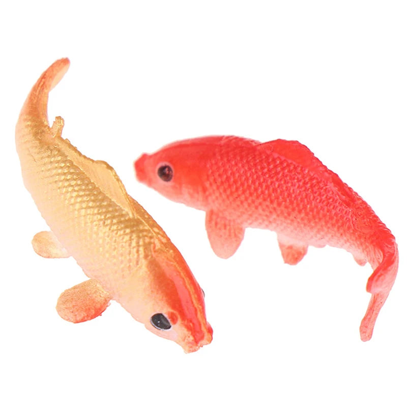5pcs Mini Fish Model Miniature Model Fish Carp Simulation Animal Kids Toys DIY Decorative Goldfish Figurines Home Decor