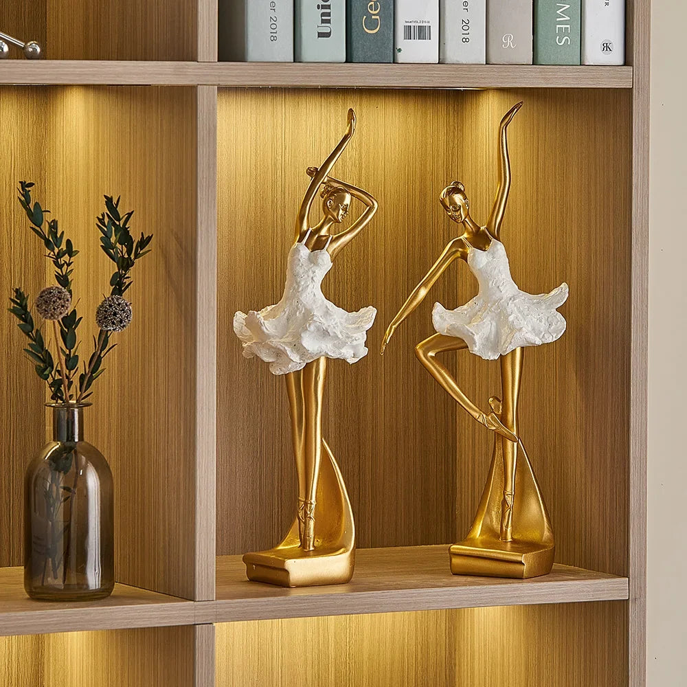 Ballet Dancer Figurine Nordic Simple Desktop Decoration Modern Home Accessories Light Luxury Art Office Wine Cabinet Decoration