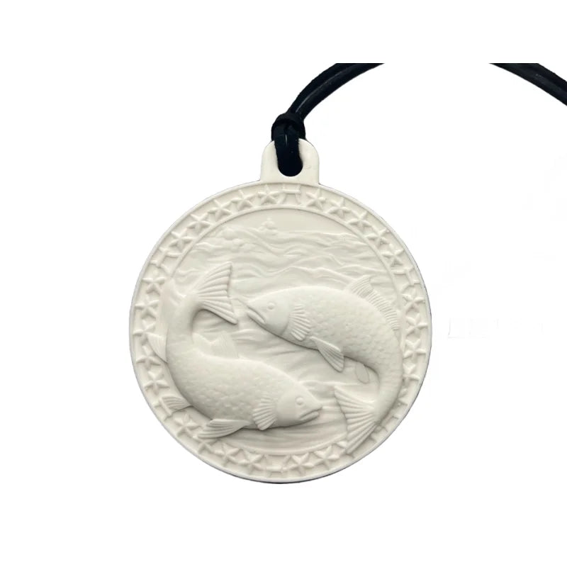 Twelve Zodiac Signs Gypsum Aromatherapy Pendant Car Wardrobe Indoor Modern Art Diffuser Stone Decoration Accesorios Items Gifts