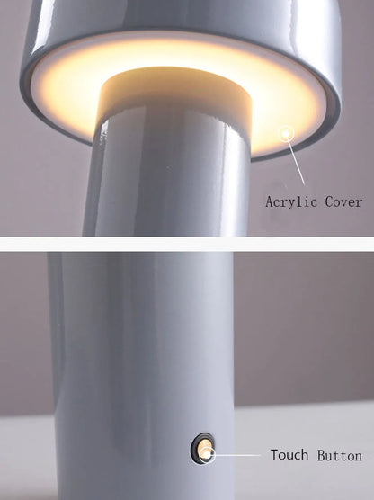 Mushroom Lamp Touch Table Lamp USB Charging Portable Bar Atmosphere Lamp Creative Bedroom Headworn LED Night Light