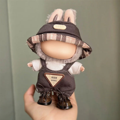 Plush Doll Clothes 15-17cm Lafufu Clothes Designer DIY Toy Dress Up Party Gift Doll Accessories for Keychain Pendant Decoration