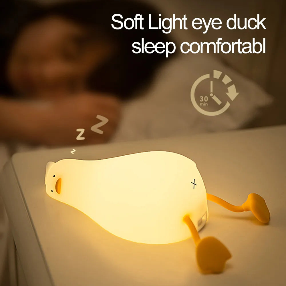 Veilleuses Led en forme de canard en Silicone, lampe Rechargeable par USB, dessin animé, décoration créative pour chambre d'enfant, cadeau d'anniversaire