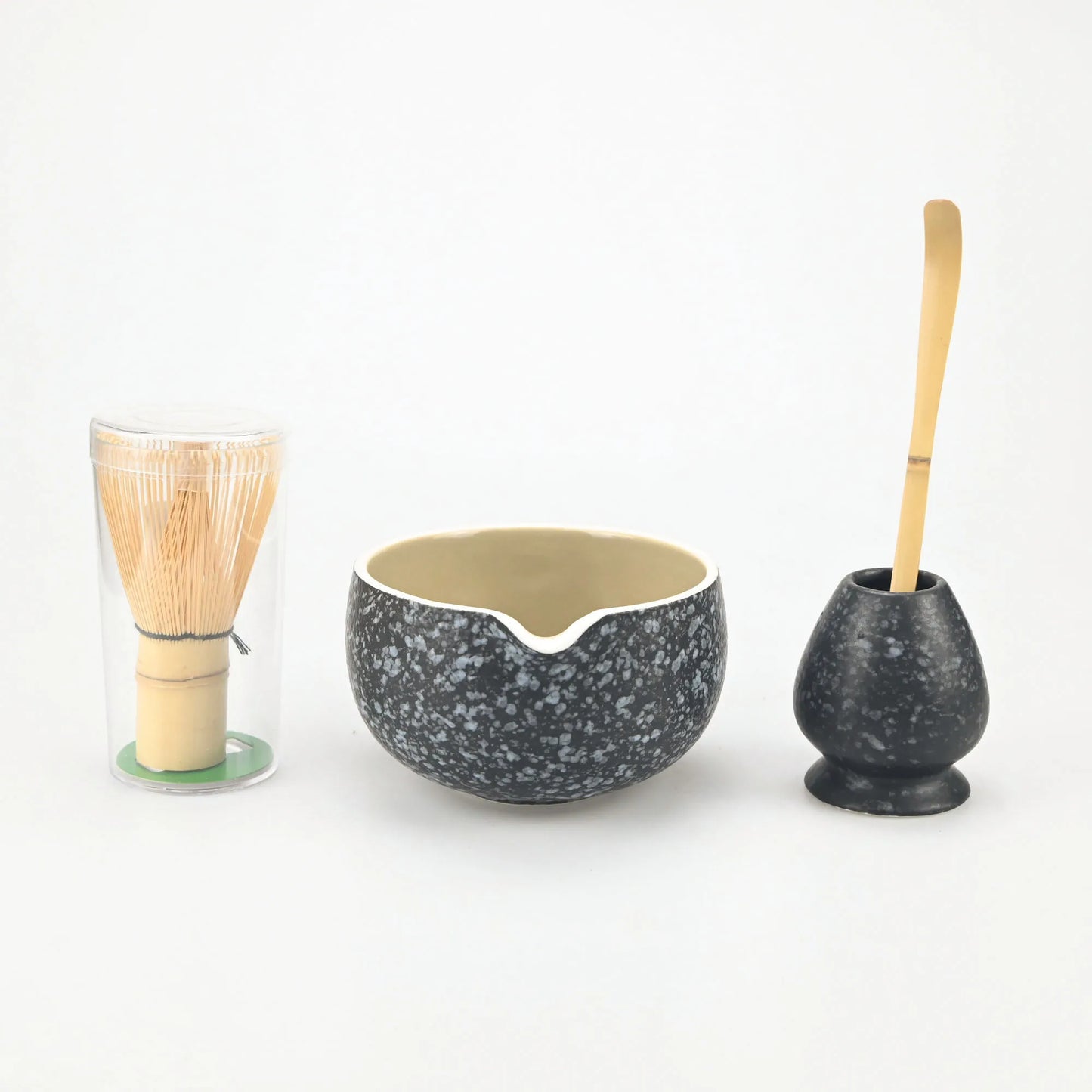 Ceramic Matcha 4-piece Set, Matcha Bowl, Matcha Brush, Matcha Cup, Blender, Tea Whisker, Standing Teaspoon, Tea Bowl Set, Japane