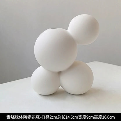 Livetai Wabi-Sabi Ceramic Abstract Sculpture,Handmade Irregular Decorative Ornament for Modern Home Decor, Bookshelf, Bar,