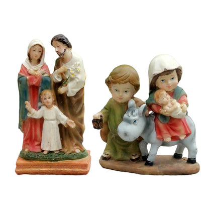 Nativity Figurine Statue Christmas Gift Mini Christian for Desktop