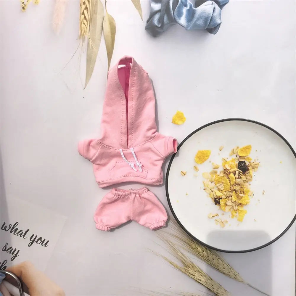 Lafufu Casual Sweatsuit Set - Comfy Lafufu Clothes for 15/17cm Dolls Featuring Ribbed Hem Details