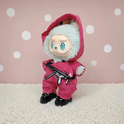 17cm Doll Clothes Outfit Accessories for The Monster Korea Kpop Lafufu Idol V1 V2 V3 Commando Jacket Clothing Pendant