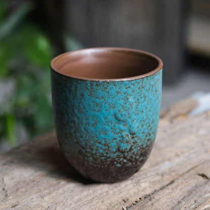 Kiln change Japanese rough pottery household master cup single cup tasting tea cup large creative personality kung fu tea cups