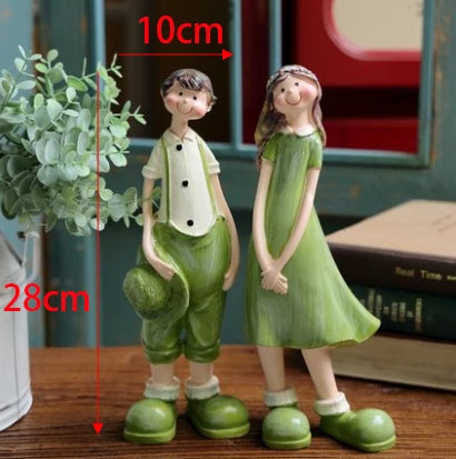 American Country Hanging Feet Couple Doll Resin Figurines Decoration items Outdoor Garden Accessories Courtyard Villa Statue Art