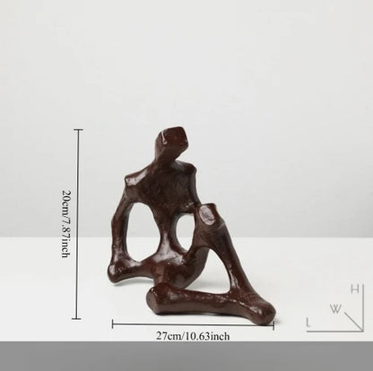 Creative Abstract Figure Statue Home Decor Nordic Modern Decorative Figurines For Interior Creative Office Living Decoration