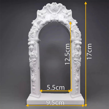 Rococo Style Goddess Door Cave Plaster Drawing Set Structure Art Architecture Sculpture Ornament Room Living Room Desktop Decor