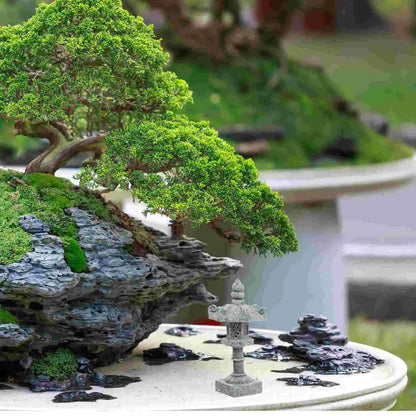 Japanese Tower Light Decoration Garden Pavilion Model Ornaments Tabletop Bonsai Landscape Pagoda Miniature Scene