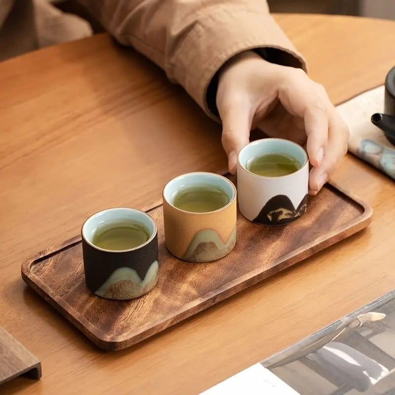 Tea Cup, Chinese Style Ceramic Retro Master Cup Single Cup Household Tea Cup Remote Mountain Tea Set Gift Giving
