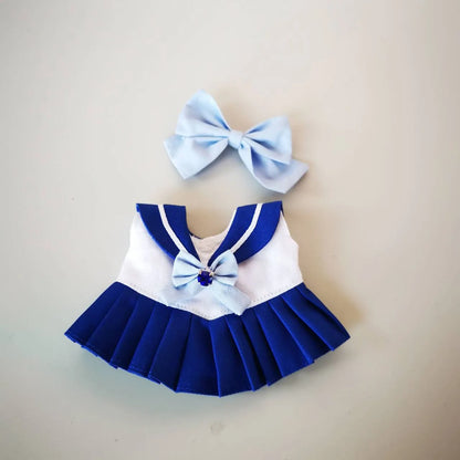 17cm Labubu Clothes V1 Labubu Cute Sailor Uniform Vinyl Doll Labubu Blind Box Beautiful Sailor Moon Clothes Girl Birthday Gifts