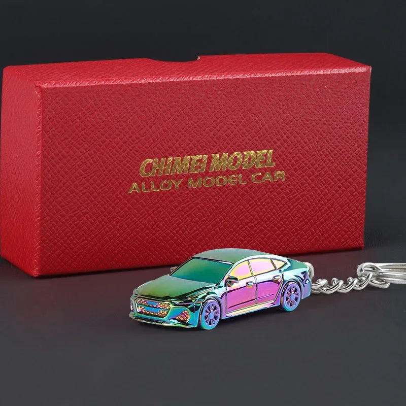 1:64 Scale Rs7 GTR-R34 Toy Car Model Alloy Diecast Miniature Key Ring Exquisite Spray Painting Key Pendant for Child Adult Gifts