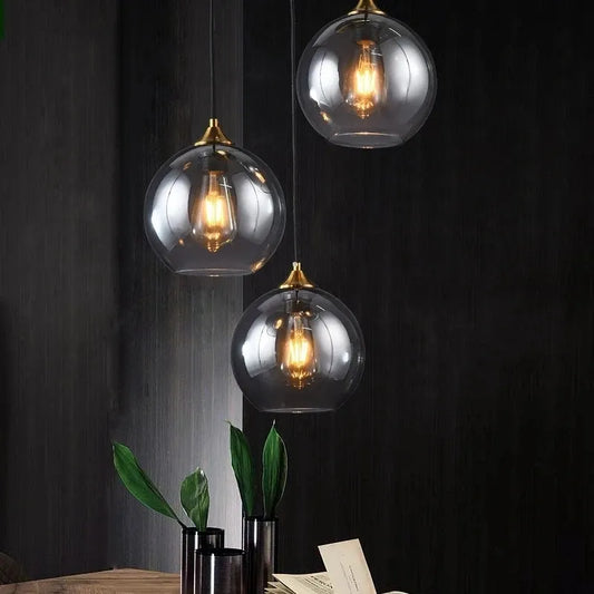 Nordic Modern Led Pendant Lamp Restaurant Bar Glass Pendant Lights for Living Room Home Decor Bedroom Bedside Lighting Fixtures