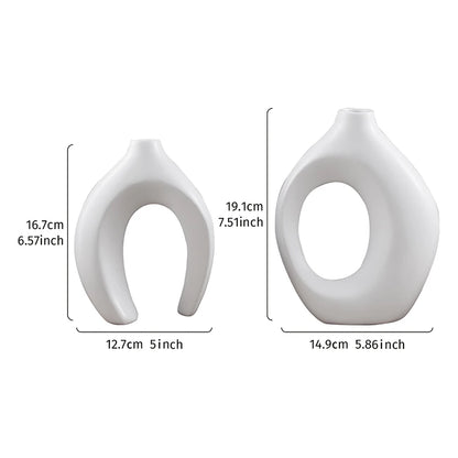 2PCS Set Creative Couple Series Home Decoration Vase, Large Medium Combination Indoor Table Ornaments for Interior Decoration