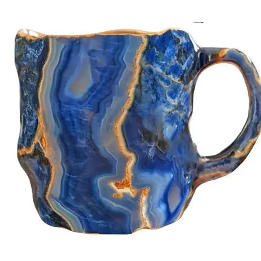 Hot Natural Resin Mineral Crystal Coffee Cups Colorful Large-Capacity Agate Crystal Cups Household Necessities