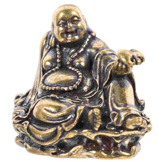 Household Buddha Statue Trinkets Vintage Decor Sacrifice Ornaments Brass Figurine