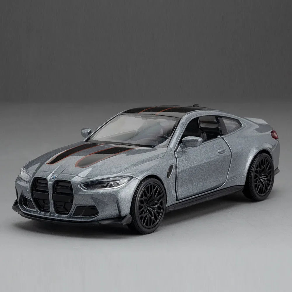 1:36 BMW M4 CSL Chevrolet Camaro 1969 Cars Toys Model Alloy Rubber Tires Miniature Car 2 Doors Opened Vehicle Toddler Kids Gifts