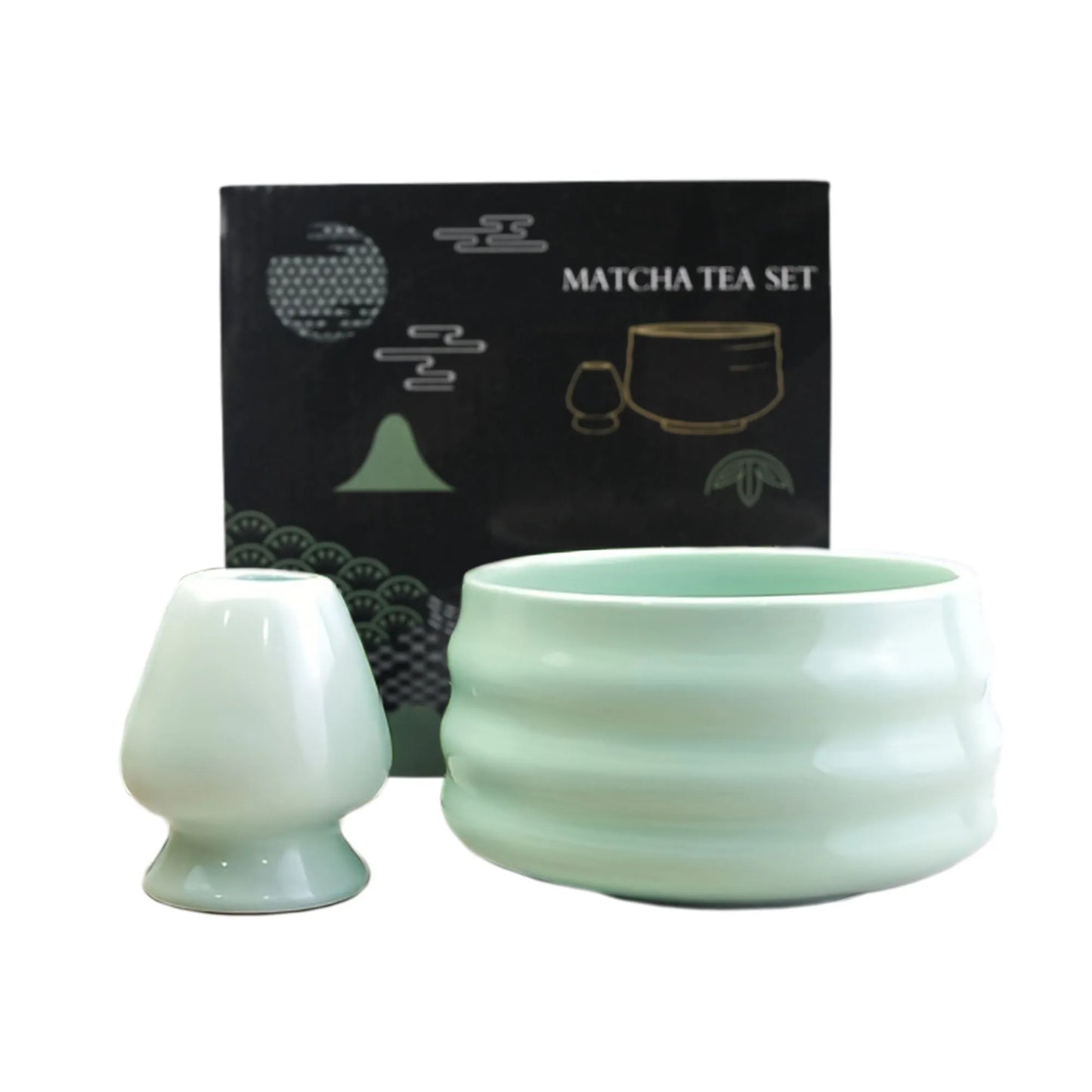 2PCS/4PCS/7PCS/Set Japanese Matcha Set With Tool Holder, Including Bowl, Cloth, Spoon, Tea Whisk Stand, Strainer, Tea Whisk, Per