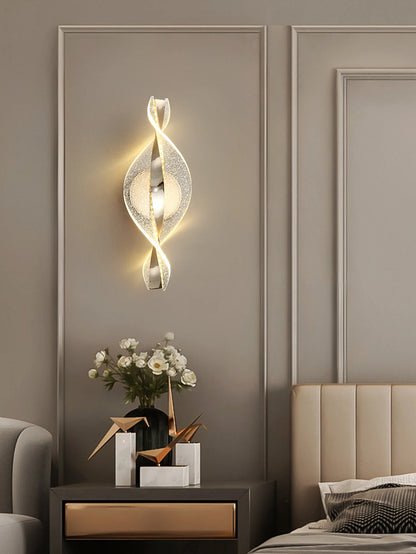 1pc/2pc LED Light Luxury Gold/Black Acrylic Wall Sconce for decorating living room back wall,bedroom bedside home decor lighting