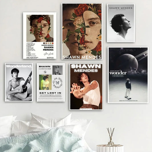 Singer Shawn Mendes Poster Home Room Decor Livingroom Bedroom Aesthetic Art Wall Painting Stickers