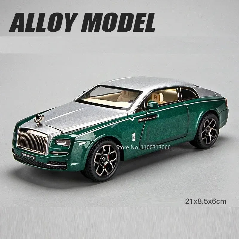 1:22 HiPhi X Rolls-Royce Wraith Alloy Cars Models Doors Opened New Energy Tram Sound Light Miniature Car Boys Collection Gifts