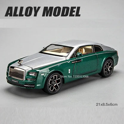 1:22 HiPhi X Rolls-Royce Wraith Alloy Cars Models Doors Opened New Energy Tram Sound Light Miniature Car Boys Collection Gifts