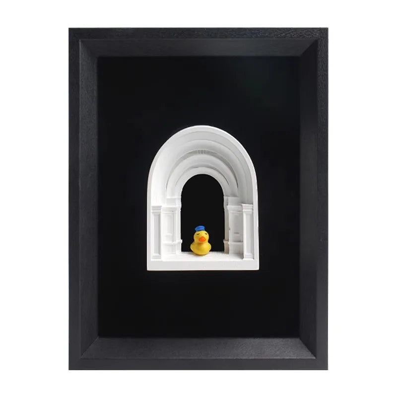 Nordic Ins Architectural Plaster Sculpture Art Luxury Niche Three-Dimensional Modern Simple Desktop Ornament Decorative Painting