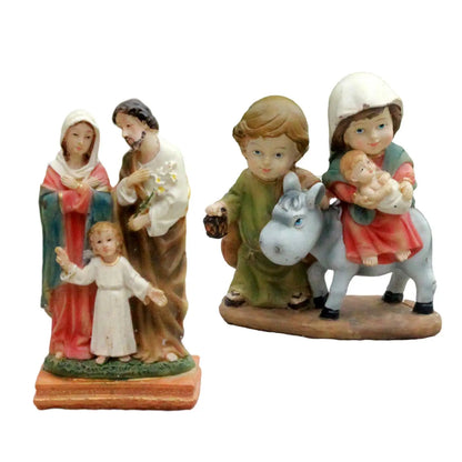 Nativity Figurine Statue Christmas Gift Mini Christian for Desktop