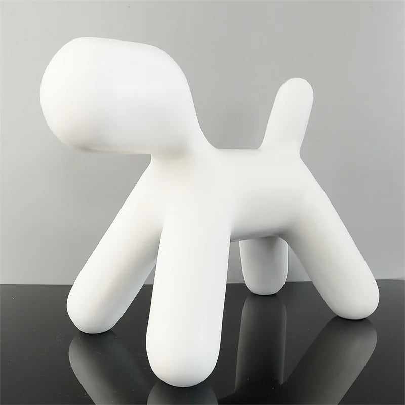 Nordic Modern Balloon Dog Statue Resin Sculpture Home Decoration Creative Animal Figures Living Room Soft Decoration Craft Gift